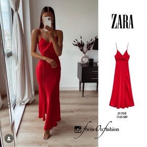 ZARA BNWT SATIN DRESS SZ XS